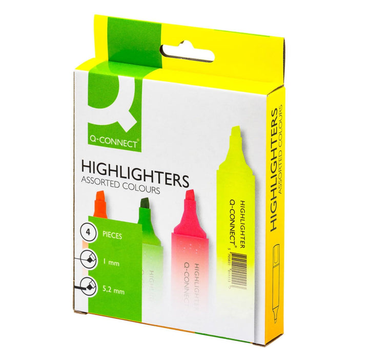 Q-Connect Assorted Highlighter Pens (Pack of 6) KF01909
