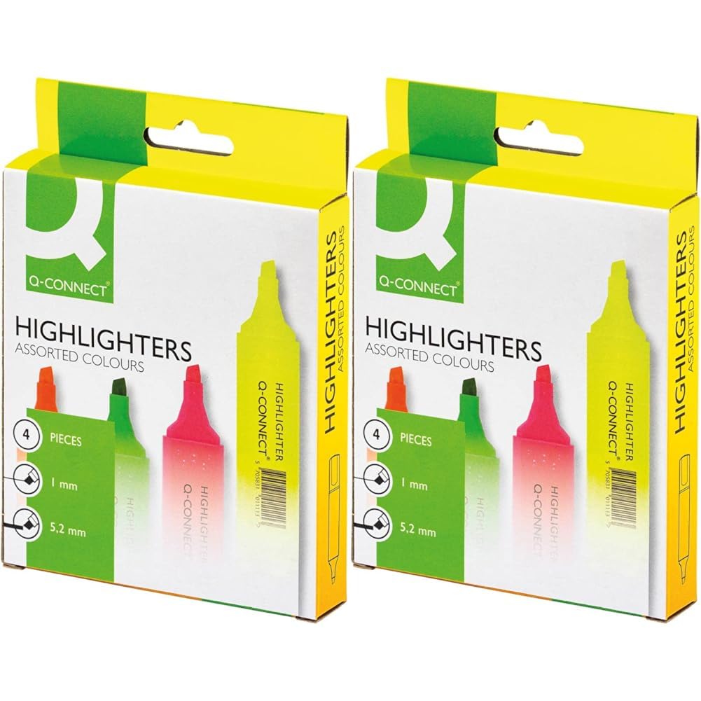 Q-Connect Assorted Highlighter Pens (Pack of 6) KF01909