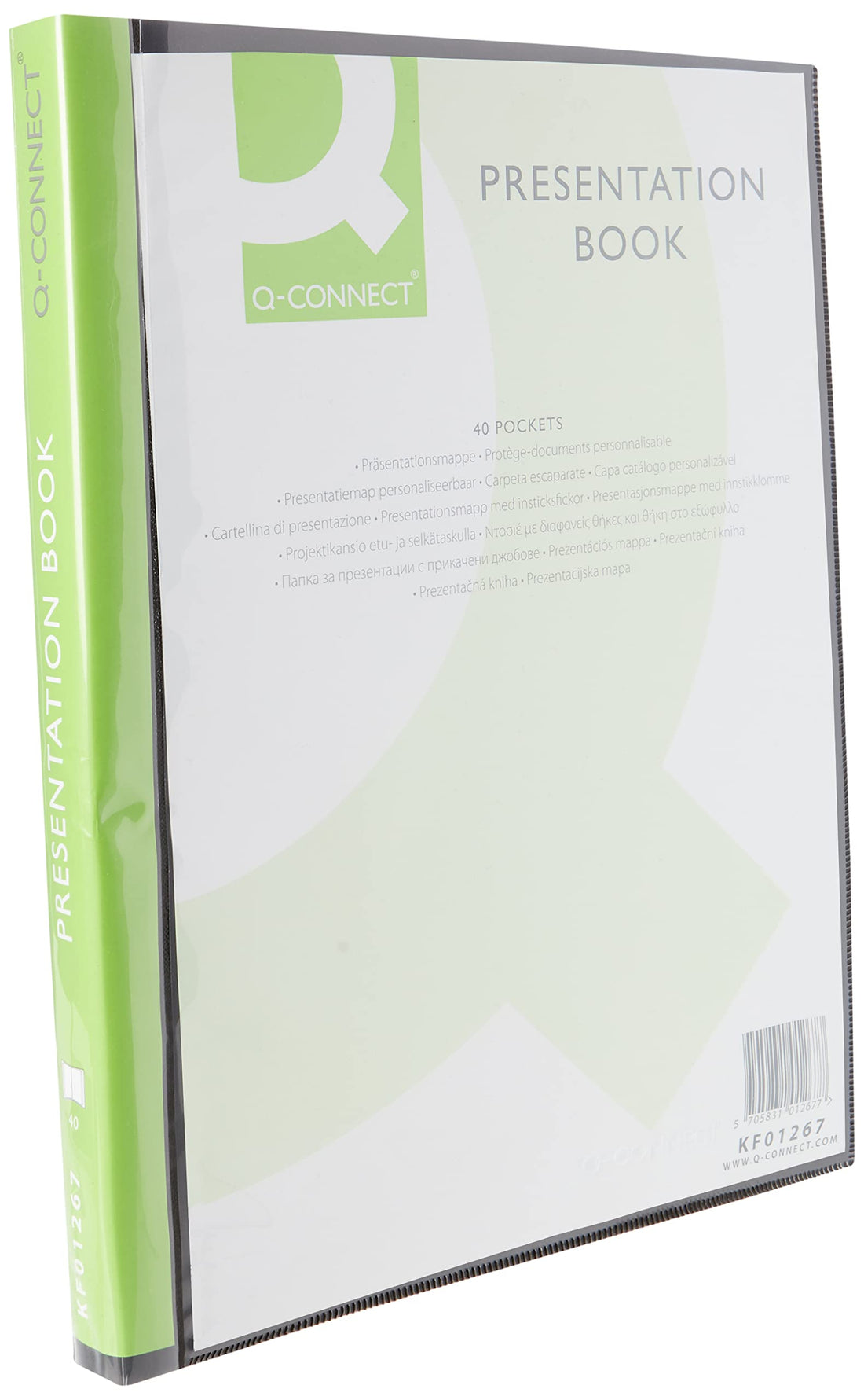 Q-Connect A4 40-Pocket Presentation Display Book - Black