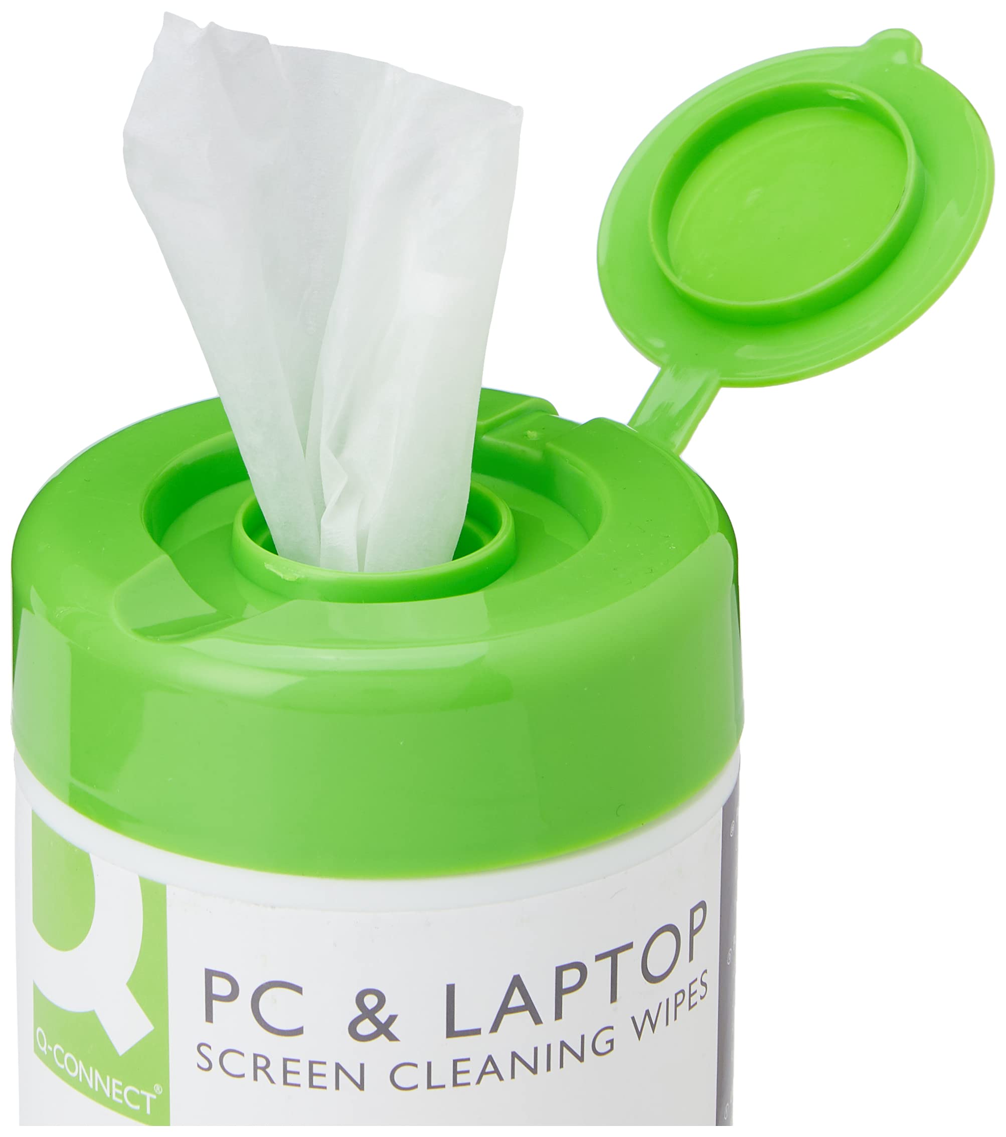 Screen Cleaning Wet Wipes Q-CONNECT Dispenser Tub 100pcs / Computer Accessories/Type-for TFT/LCD Screens/Kind-Antistatic/Colour-White/Capacity (ml)-N.a.