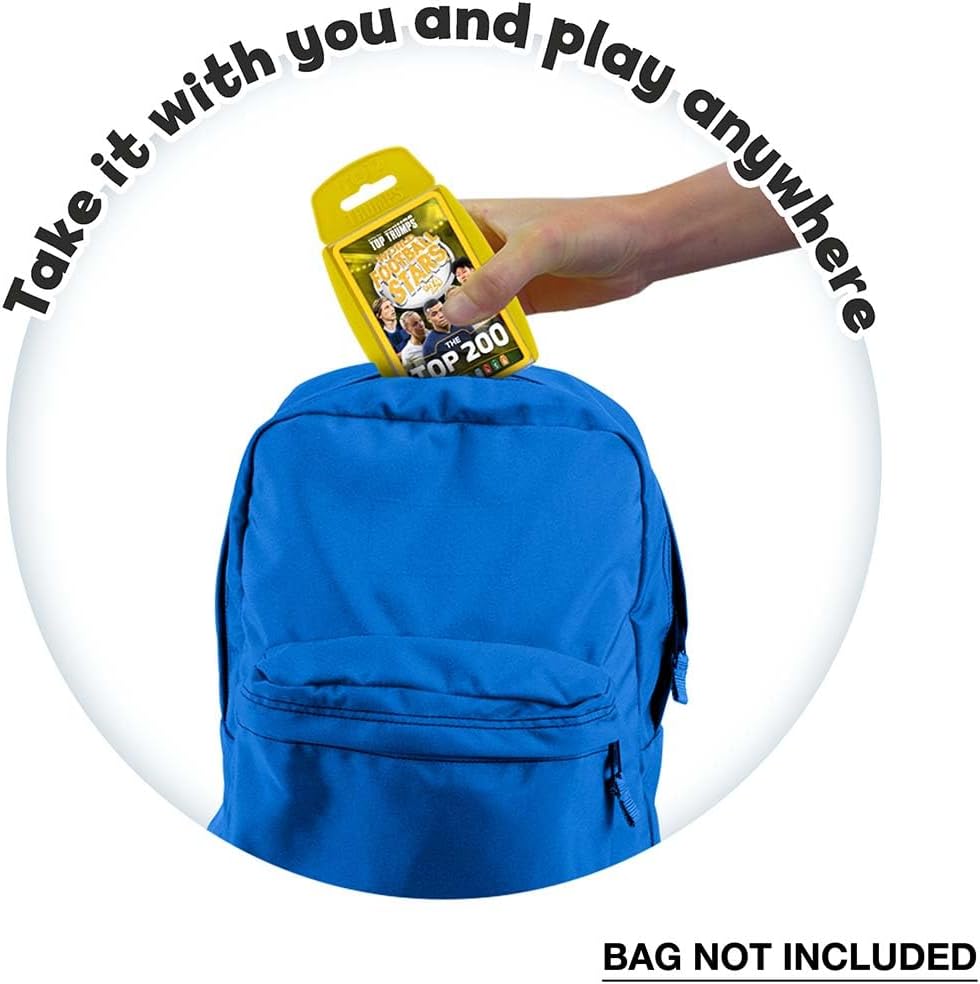 Top Trumps World Football Stars Top 200 Card Game Pack 2, Play with Kylian Mbappe, Beth Mead, Luka Modric and Pernille Harder, educational gift for ages 6 plus