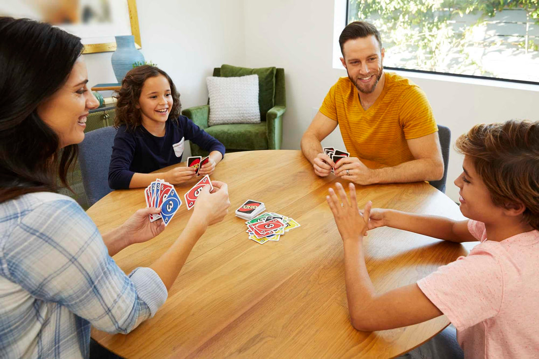 Mattel Games UNO House Rules Card Game for Family Night, Game Night, Travel, Camping & Party, HRL31