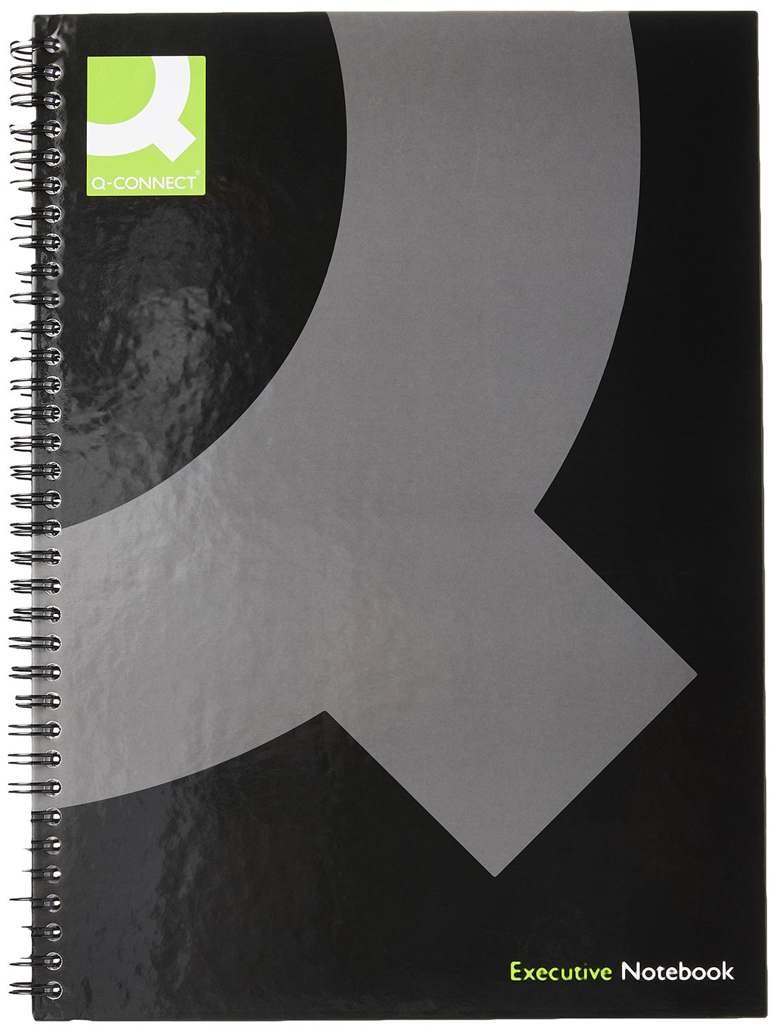 Q-Connect Hardback Wirebound Book, A4, Black, Pack of 3