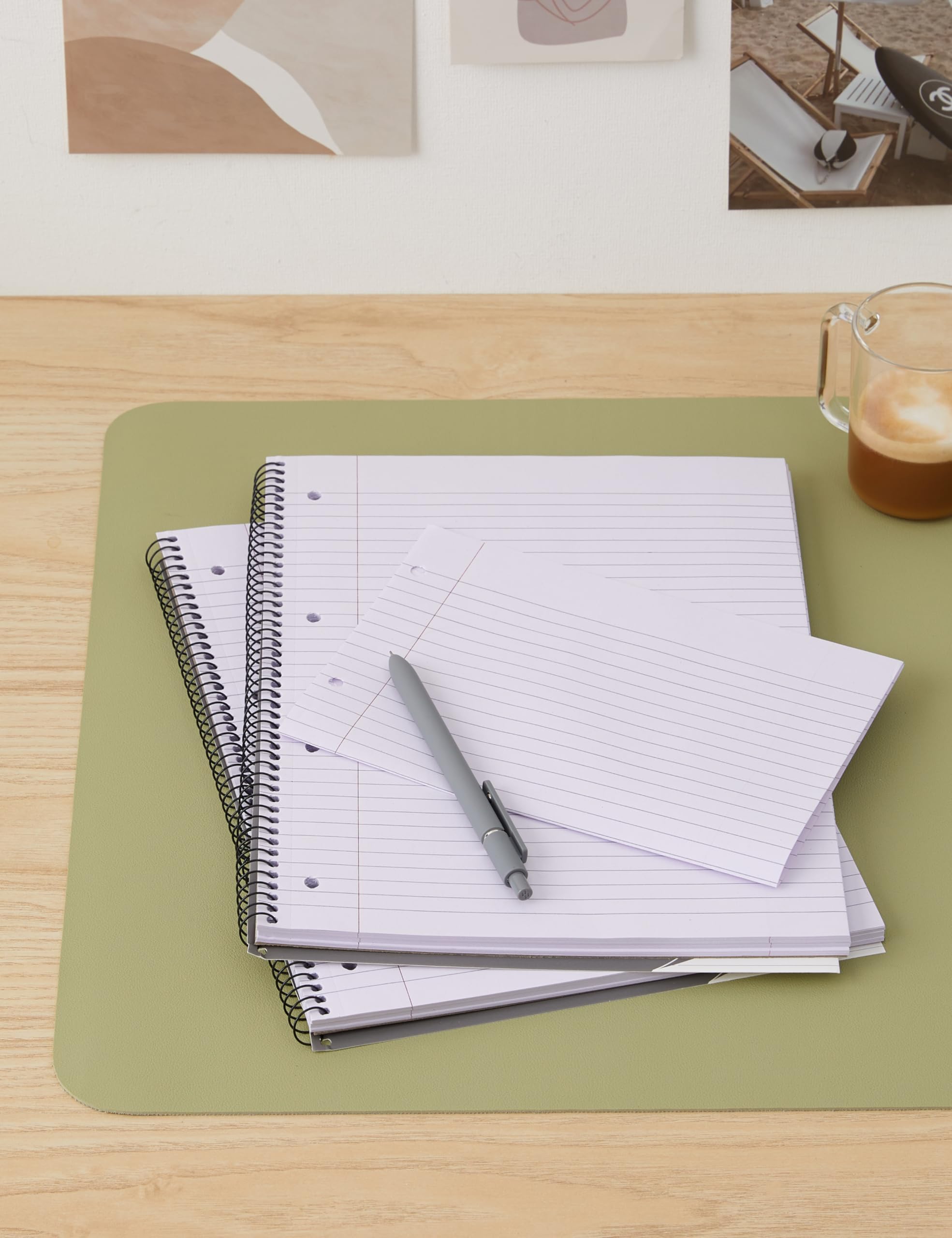 Q-Connect Ruled Margin Spiral Soft Cover Notebook 160 Pages A4 (5 Pack) KF01072