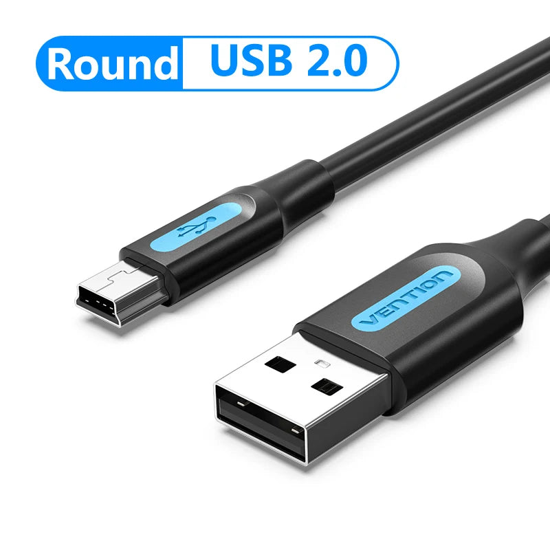 Vention Mini USB Cable Fast Charging USB to Mini USB Data Cable for Digital Camera HDD MP3 MP4 Player DVR GPS Mini USB 2.0 Cable