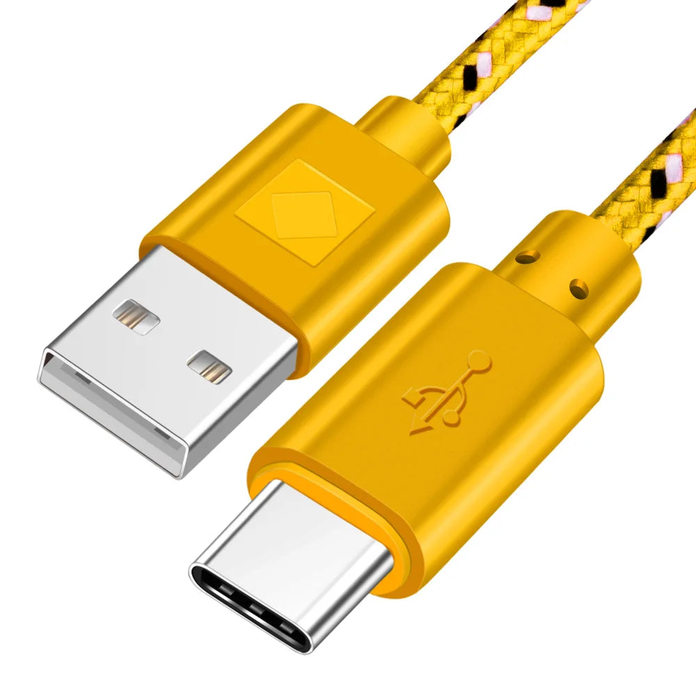 OLAF Nylon Braided USB Type C Cable 1M 2M 3M Data Sync Fast Charging USB C Cable For Samsung S9 S10 Xiaomi mi9 mi8 Huawei Type-c