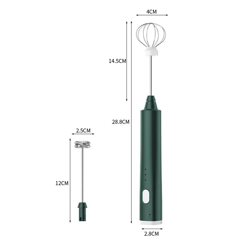 3 Speeds USB Rechargeable Handheld Milk Frother Electric Coffee Foam Maker Egg Beater Drink Mixer Frothing Wand