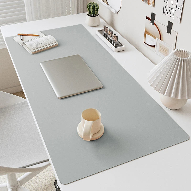 PU Leather Mouse Pads Desk Mat for Office Solid Color Gaming Waterproof Non-slip Computer Pad Keyboard Pads