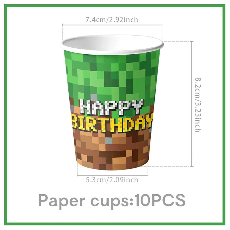Birthday Party Decorations Boy Tableware Paper Plate Cup Napkin Tablecloth Bracelet Flag Gift Bag Kids Birthday Party Supplies
