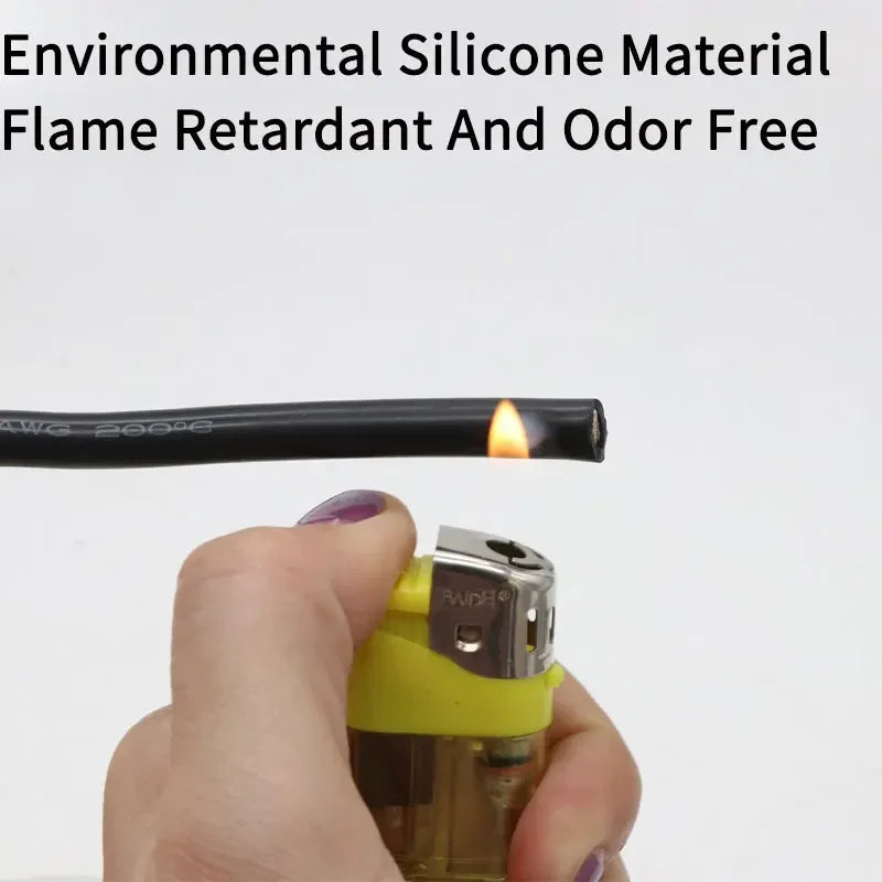 1M/5M Heat-resistant Cable 30 28 26 24 22 20 18 16 15 14 13 12 10 AWG Ultra Soft Silicone Wire High Temperature Flexible Copper
