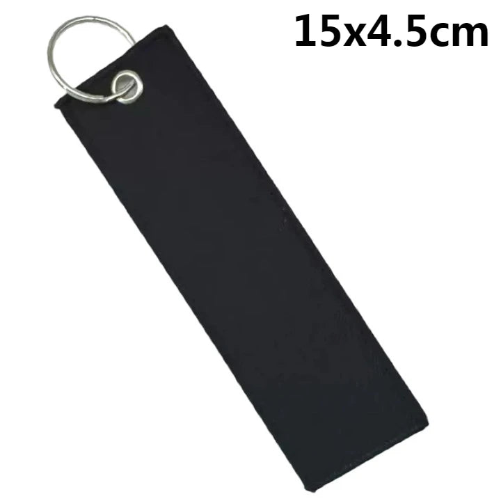 Custom Logo Polyester Keychain Print Name Car Motorcycle Embroider Webbing Key Chain Personalized Ribbon Keyring Men and Women