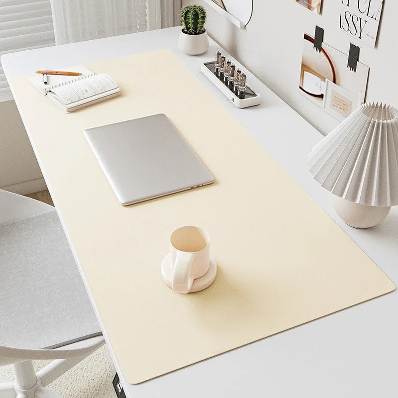 PU Leather Mouse Pads Desk Mat for Office Solid Color Gaming Waterproof Non-slip Computer Pad Keyboard Pads