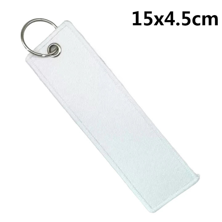 Custom Logo Polyester Keychain Print Name Car Motorcycle Embroider Webbing Key Chain Personalized Ribbon Keyring Men and Women