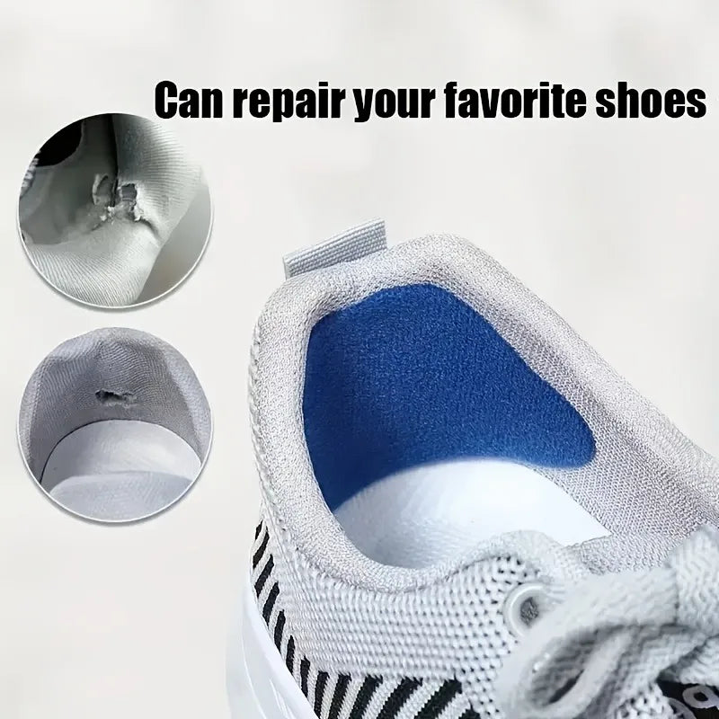 6 Pcs Sneaker Heel Repair Patches Wear-Resistant Shoe Heel Protector Stickers Fix Worn Holes for Sneakers, Leather Shoes