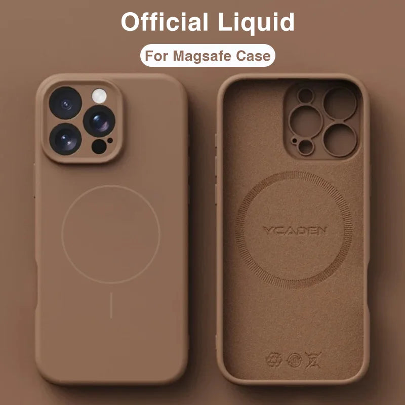 Magnetic Luxury Wireless Charge For Magsafe Phone Cases for iPhone 16 Plus 15 14 13 17 18 Pro Max Original Liquid Silicone Cover
