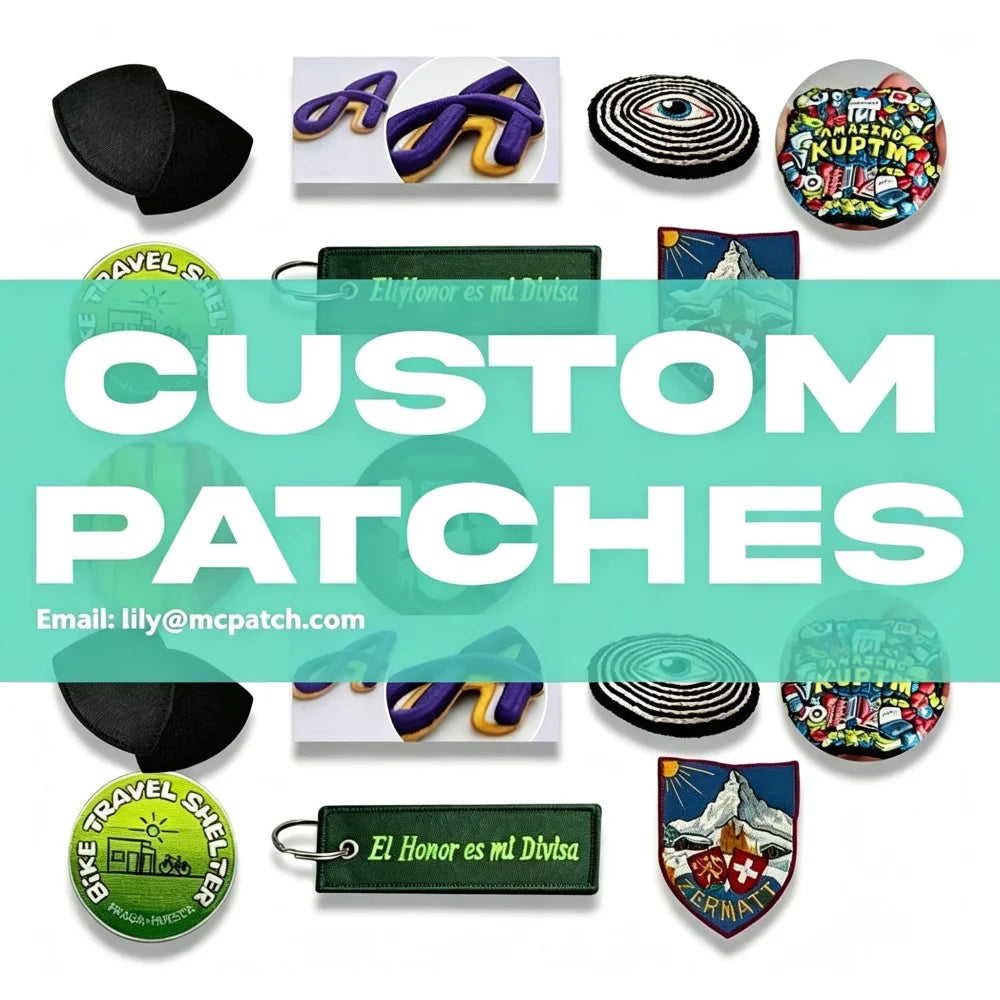 Custom Embroidery Patches for Clothing Min Order 10 Pcs Logo Customized Iron on Sew on Embroidered Patch for School Brand Caps
