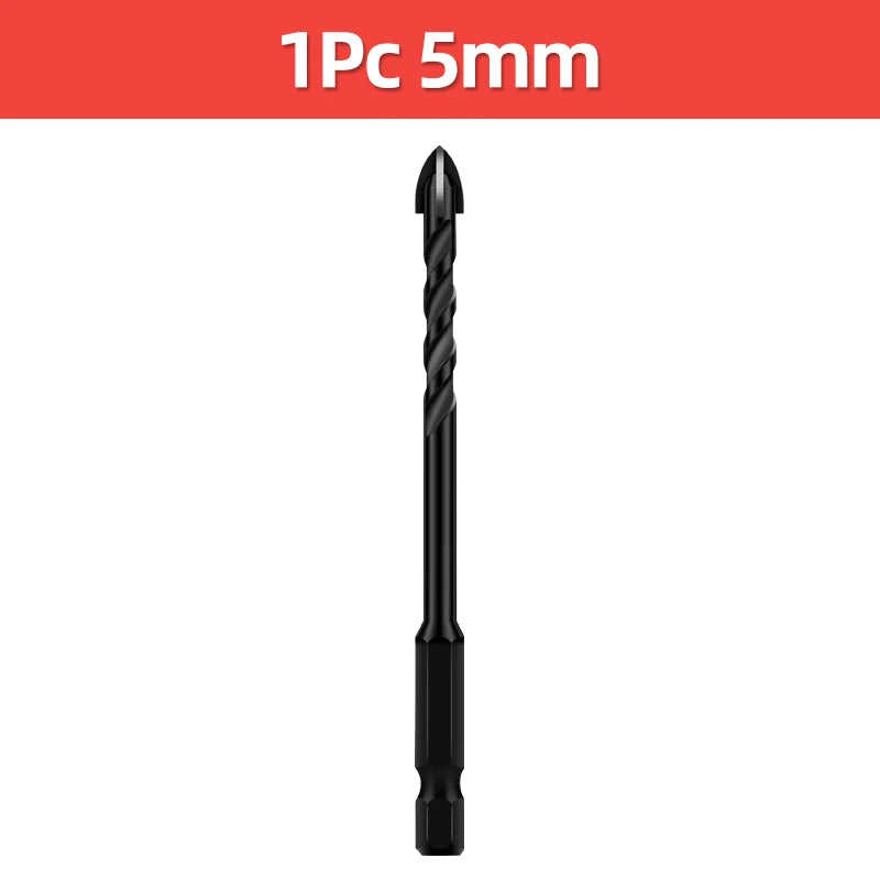 TOOLEYE Cross Hex Drill Bit Set For Concrete Porcelain Tile Glass Metal Multifunction Drill Bits Kit Power Tools Drilling Drills