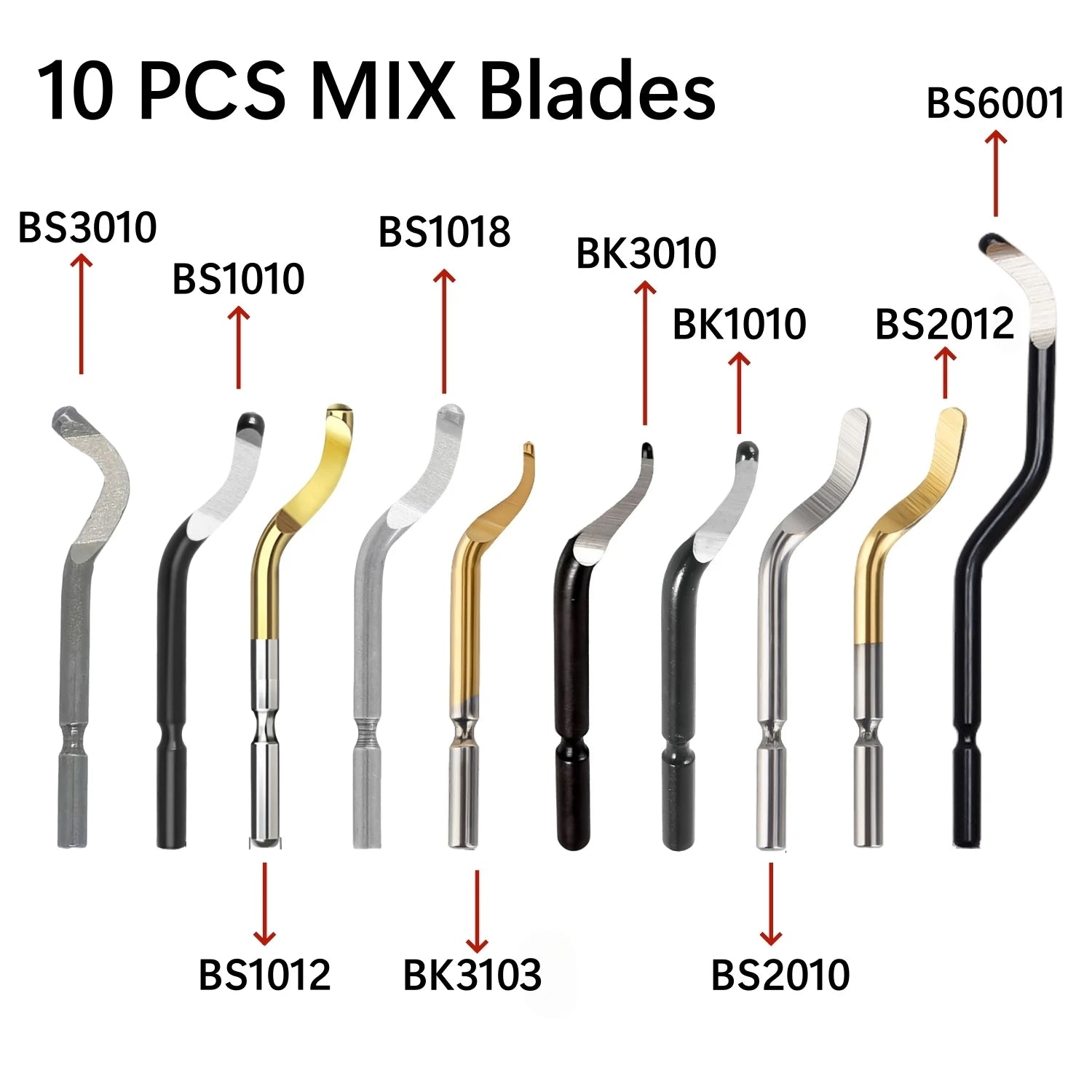 Deburring Tool Set with 11pcs High Speed Steel Swivel Blades Burr Removal Tool for Metal Resin PVC Pipes Copper Plastic Aluminum