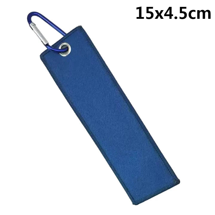 Custom Logo Polyester Keychain Print Name Car Motorcycle Embroider Webbing Key Chain Personalized Ribbon Keyring Men and Women