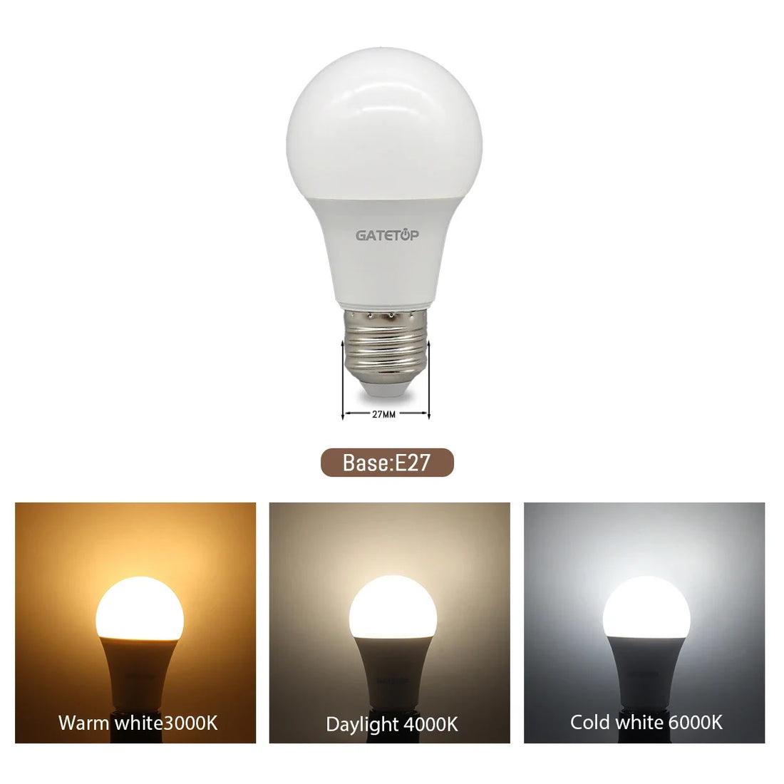 10pcs/lot LED Bulb E27 AC 110V 220V 3W 8W 9W 12W 15W 18W 20W 24W LED A60 G45 Lamp Saving Cold Warm White Bulbs for Home Light