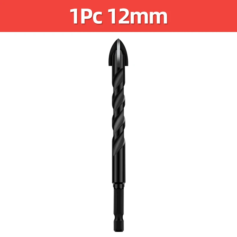 TOOLEYE Cross Hex Drill Bit Set For Concrete Porcelain Tile Glass Metal Multifunction Drill Bits Kit Power Tools Drilling Drills