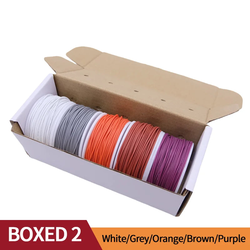 Super Soft Copper Wire Box (5 Colors Mix Kit) Heat Resistant Flexible Silicone 30/28/26/24/22/20AWG Electric Tinned Copper Cable