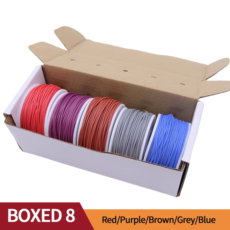 Super Soft Copper Wire Box (5 Colors Mix Kit) Heat Resistant Flexible Silicone 30/28/26/24/22/20AWG Electric Tinned Copper Cable