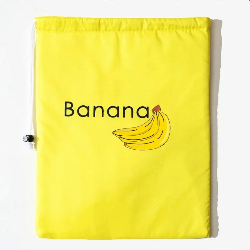 ‌"Insulated Fresh-Keeper Bag - Reusable Storage Organizer for Bananas, Lettuce & Vegetables (Drawstring Closure)"