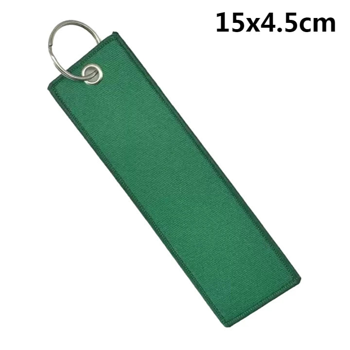 Custom Logo Polyester Keychain Print Name Car Motorcycle Embroider Webbing Key Chain Personalized Ribbon Keyring Men and Women