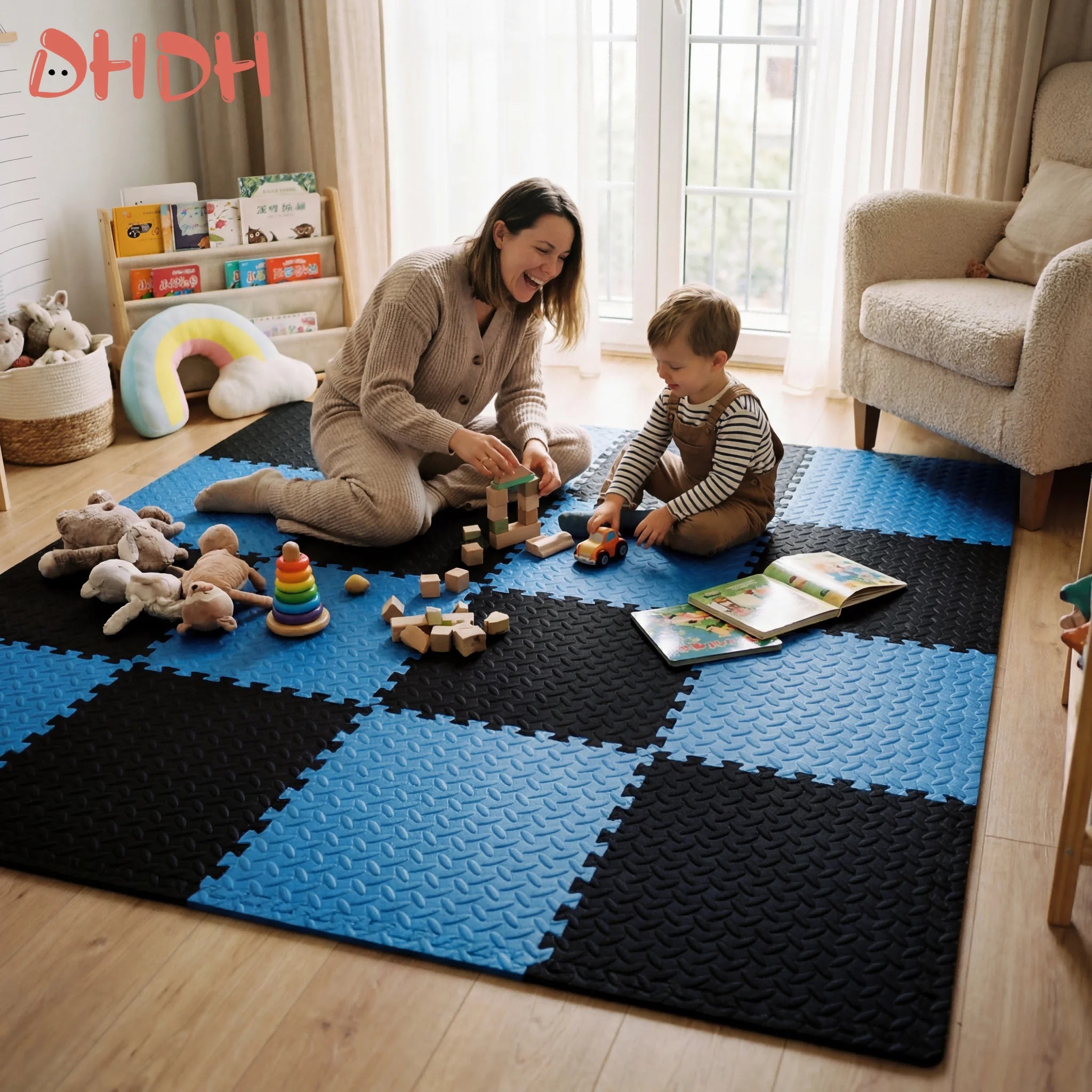 30x30cm EVA Puzzle Mat – Thick Baby Play Mat for Kids, Non-Slip & Waterproof Crawling Floor Tiles, Interlocking Foam Rug