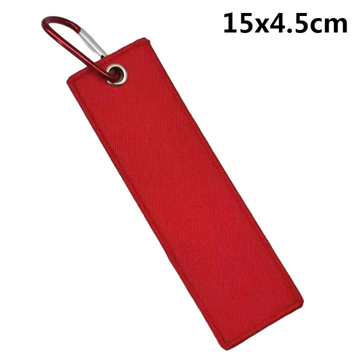 Custom Logo Polyester Keychain Print Name Car Motorcycle Embroider Webbing Key Chain Personalized Ribbon Keyring Men and Women