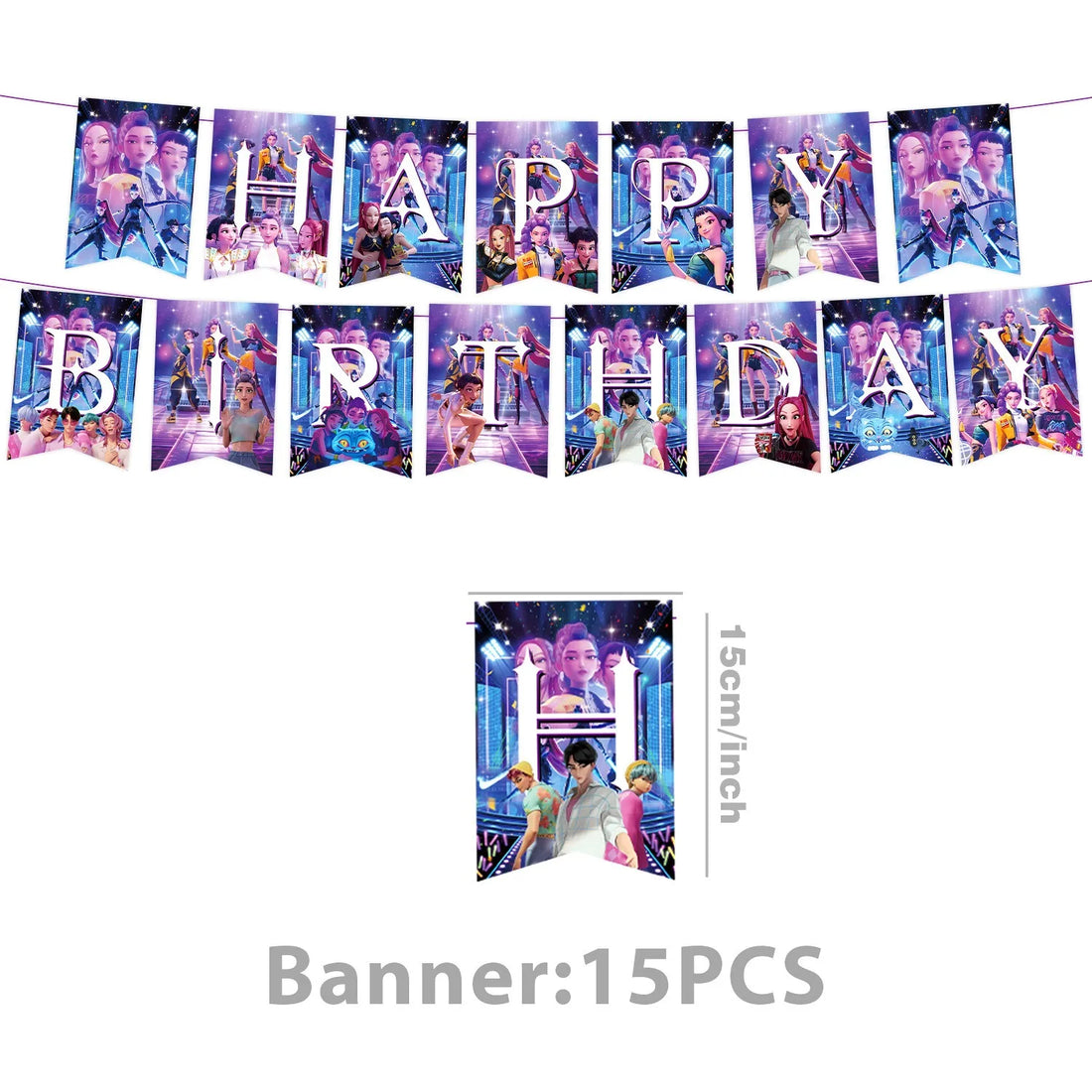 K Pop Birthday Party Decoration Tableware Set - Napkin Tablecloth Banner Paper Plates Slap Bracelets Stamps Baby Shower Supplies