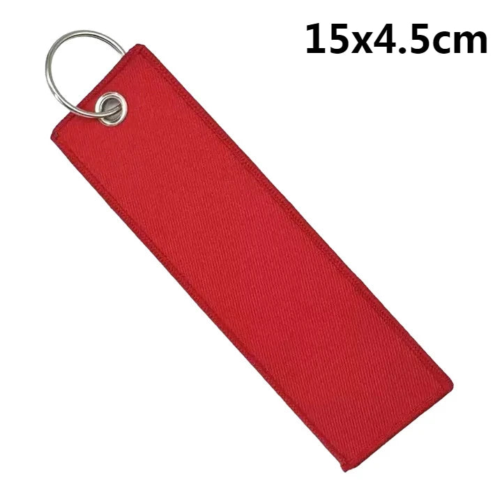 Custom Logo Polyester Keychain Print Name Car Motorcycle Embroider Webbing Key Chain Personalized Ribbon Keyring Men and Women