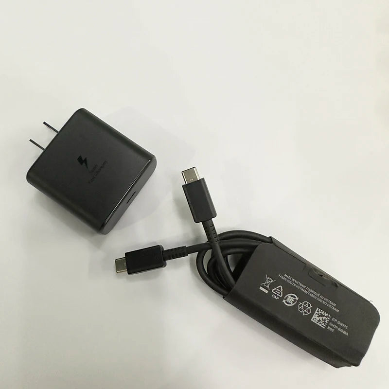Original Samsung Charger 45w Super Fast Charge EU US Adapter USB C Samsung Galaxy S26 S25 Ultra S24 S22 S23 S21 A56 A57 A55 A54