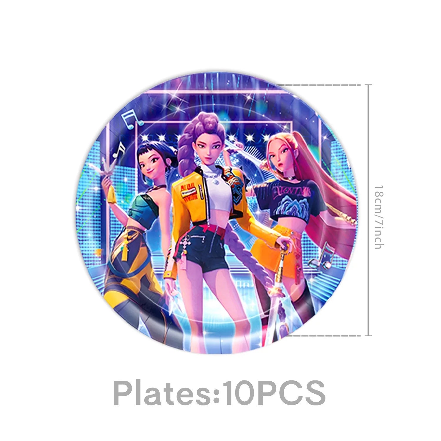 K Pop Birthday Party Decoration Tableware Set - Napkin Tablecloth Banner Paper Plates Slap Bracelets Stamps Baby Shower Supplies
