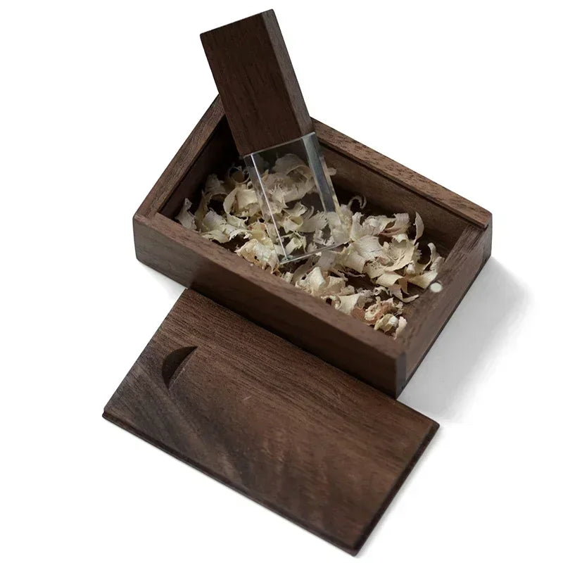 JASTER Crystal Wooden usb flash drive pen drive U disk memory stick pendrive 4GB 8GB 16GB 32GB 64GB wedding gift thumb drive