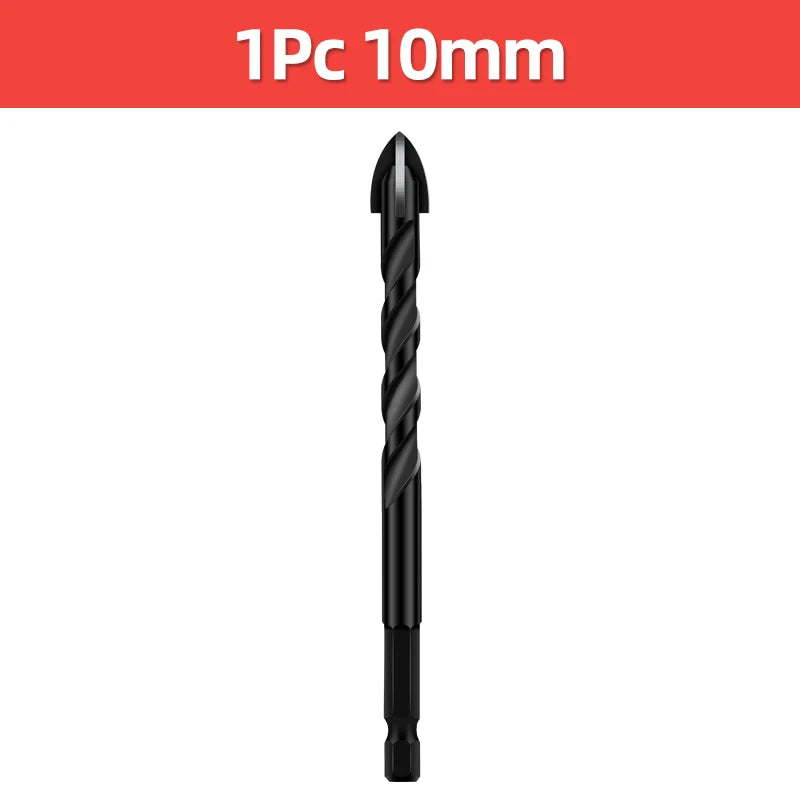 TOOLEYE Cross Hex Drill Bit Set For Concrete Porcelain Tile Glass Metal Multifunction Drill Bits Kit Power Tools Drilling Drills