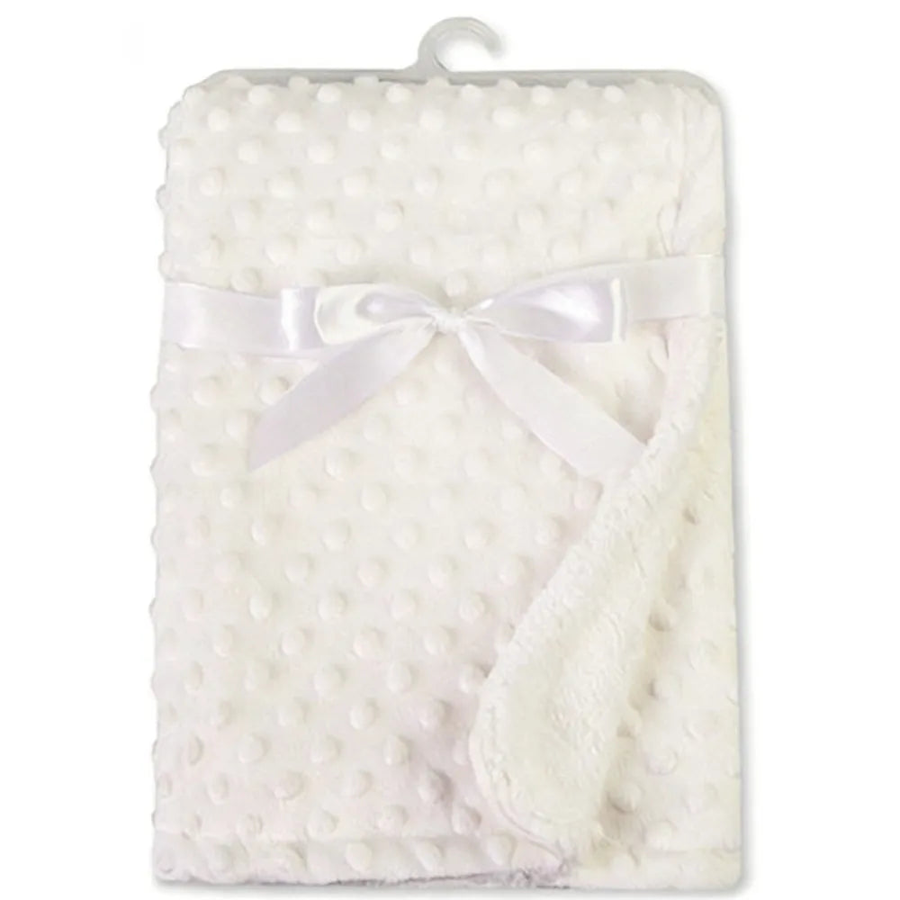 Baby Blanket & Swaddling Newborn Thermal Soft Fleece Blanket Winter Solid Bedding Set Cotton Quilt Infant Bedding Swaddle Wrap