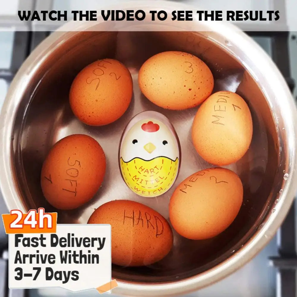 Color Changing Plastic Boiled Egg Alarm Cute Boiled Egg Timer Boiled Egg Alarm Timer Egg Cooking Tools for Kitchen