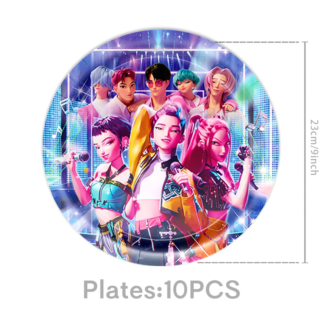 K Pop Birthday Party Decoration Tableware Set - Napkin Tablecloth Banner Paper Plates Slap Bracelets Stamps Baby Shower Supplies