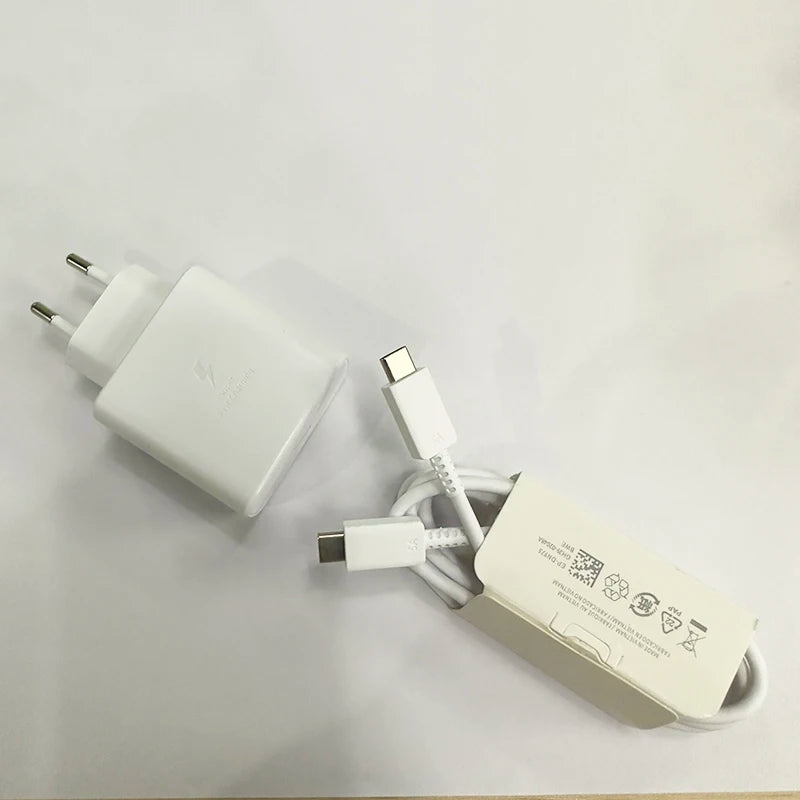 Original Samsung Charger 45w Super Fast Charge EU US Adapter USB C Samsung Galaxy S26 S25 Ultra S24 S22 S23 S21 A56 A57 A55 A54