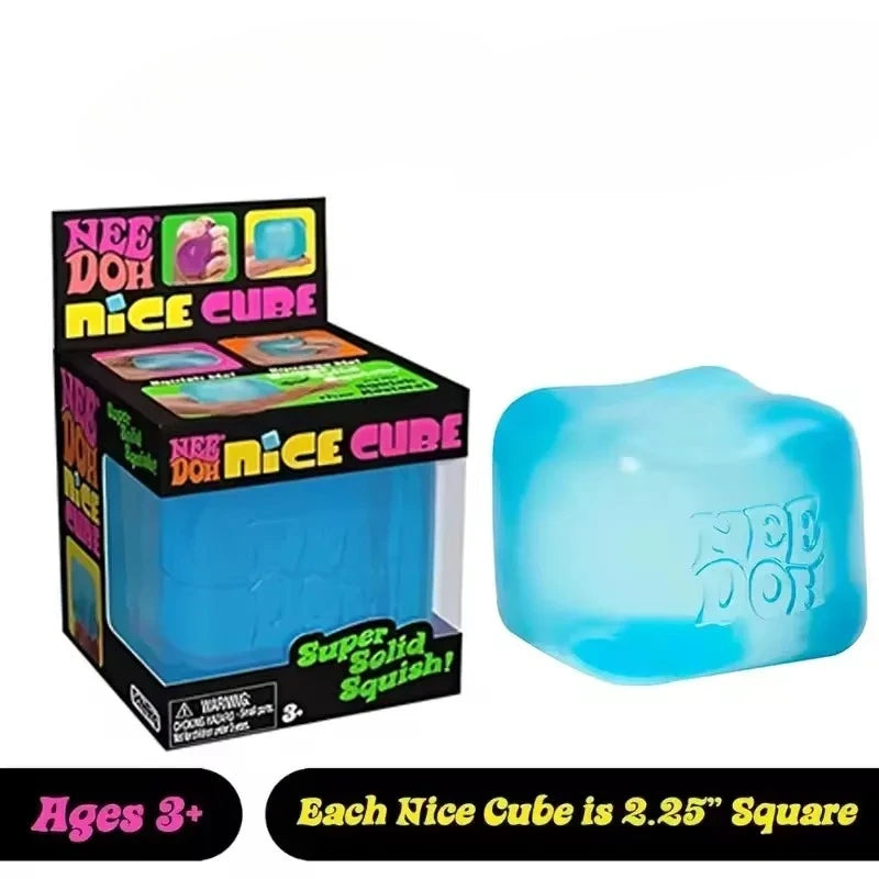 Hot Schylling NeeDoh Nice Cube, Sensory Anti-Stress Block, Soft Squishy Stress Relief Fidget Toy, Ideal Souvenir Gift for Kids