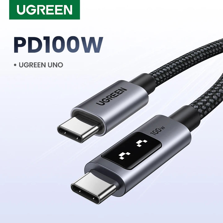 UGREEN UNO PD100W Fast Charge USB C Cable for iPhone 17 16 15 Type C to Type C Data Cord for Samsung Xiaomi MacBook Charge Cable