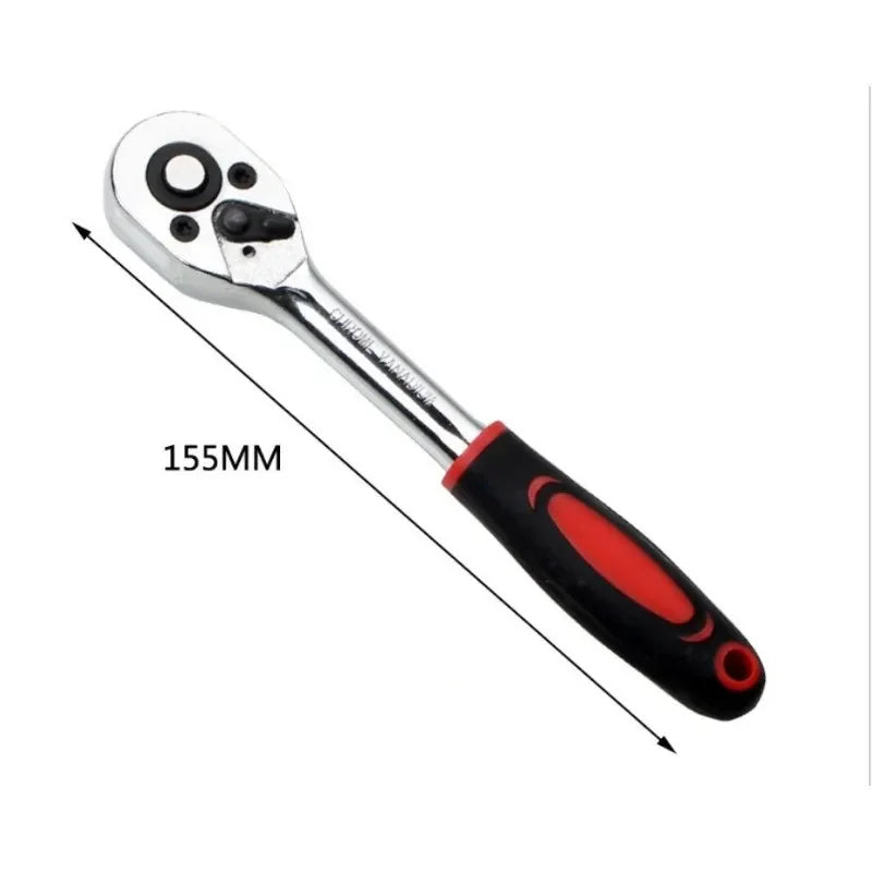 46pcs/Set 1/4 Inch Drive Socket Ratchet Wrench Set Automobile Maintenance Tool Socket Wrench Combination Hardware Tool Car Tools
