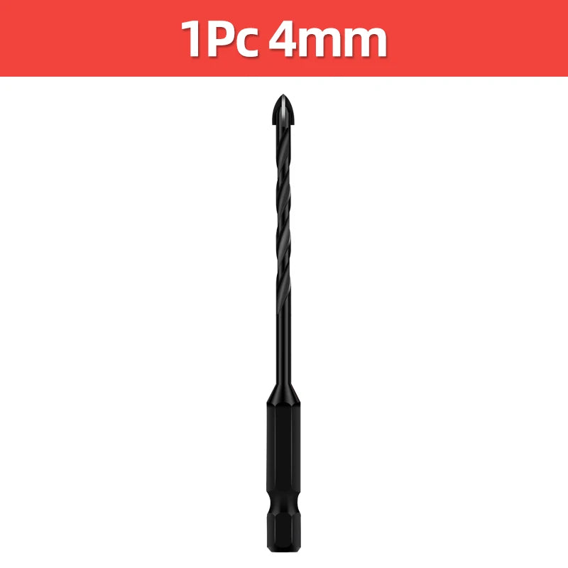 TOOLEYE Cross Hex Drill Bit Set For Concrete Porcelain Tile Glass Metal Multifunction Drill Bits Kit Power Tools Drilling Drills