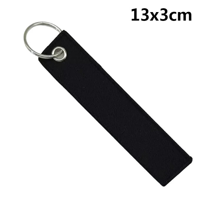 Custom Logo Polyester Keychain Print Name Car Motorcycle Embroider Webbing Key Chain Personalized Ribbon Keyring Men and Women