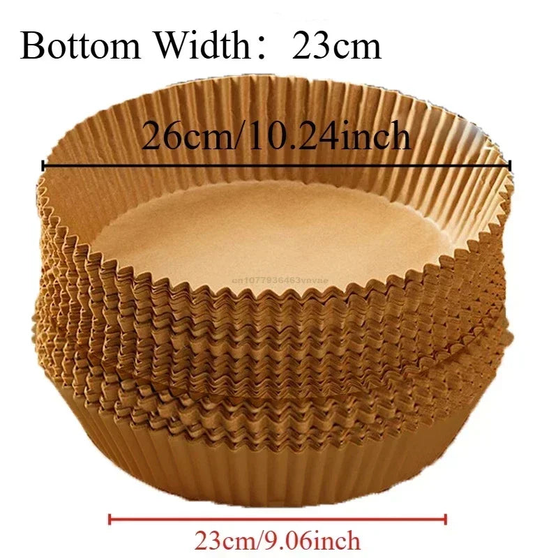 Cooking Paper Air Fryer Disposable Paper Square Round Baking Barbecue Plate NonStick Mat Kitchen Oven Oil Absorbing Paper Tool