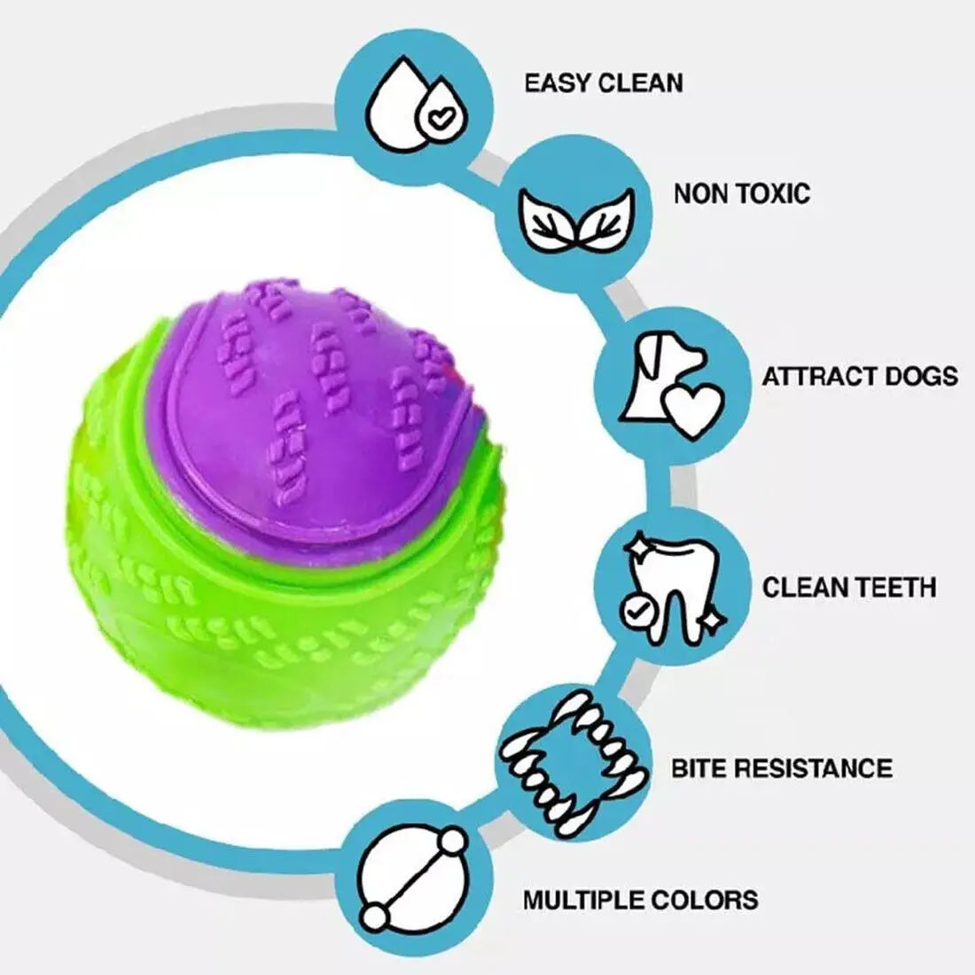 NEW Scooby-Doo Durable Squeaky set of 8 Dog Balls for teeth Cleaning Interactive UK