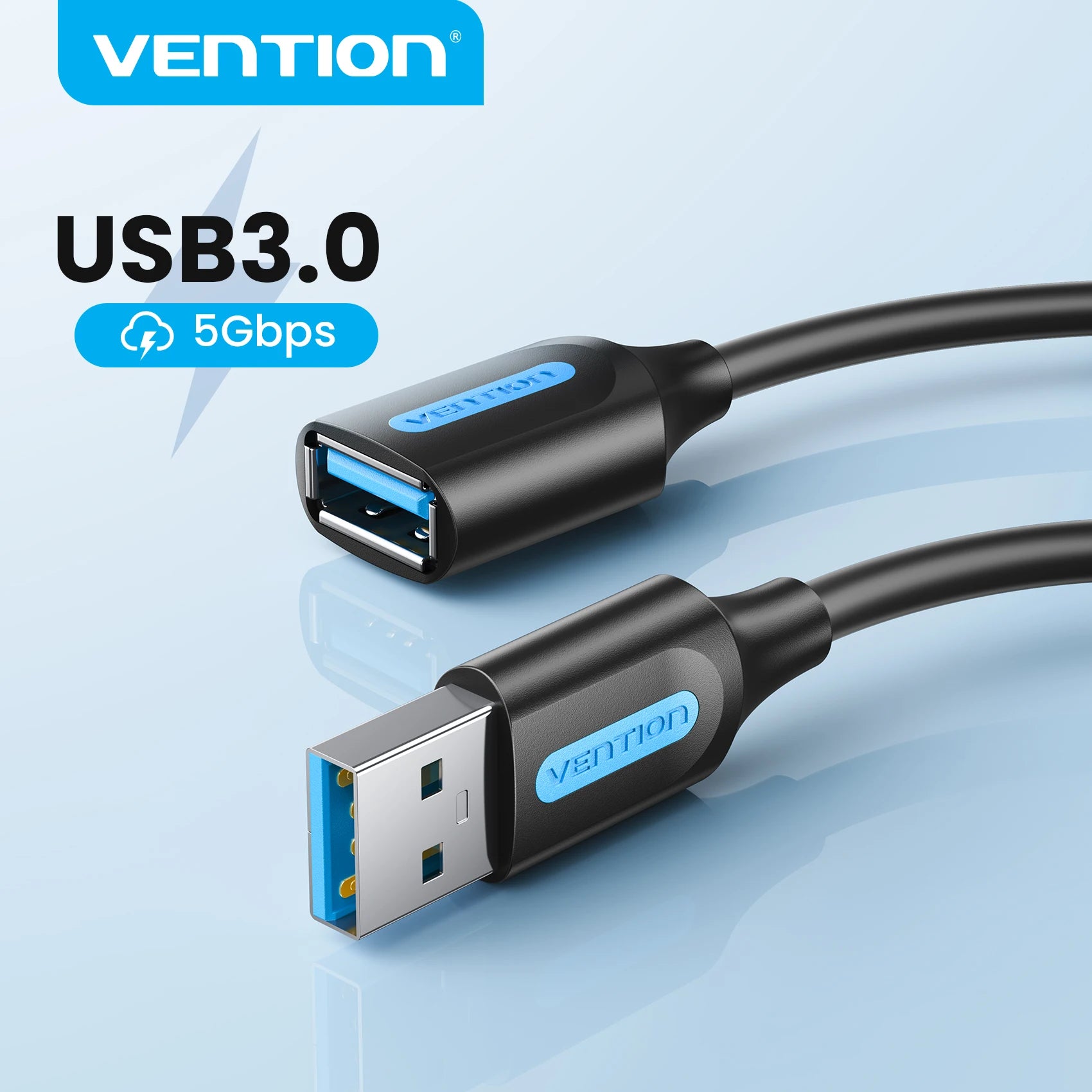 Vention USB 3.0 Extension Cable USB 3.0 2.0 Cable Extender Data Cord for PC Smart TV Xbox One SSD Fast Speed USB Cable Extension