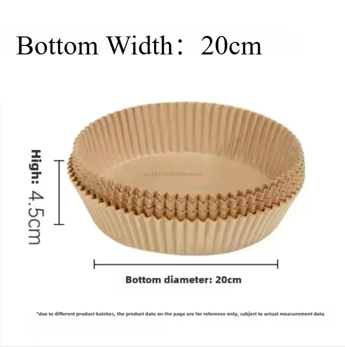 Cooking Paper Air Fryer Disposable Paper Square Round Baking Barbecue Plate NonStick Mat Kitchen Oven Oil Absorbing Paper Tool